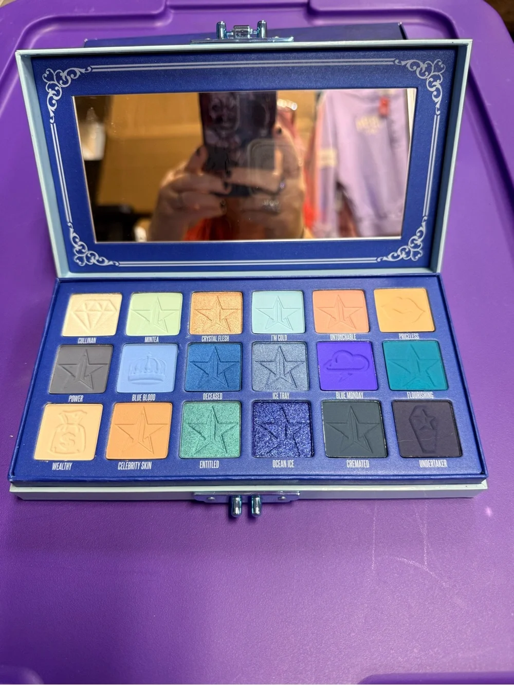 Jeffree Star Blue Blood Palette - Dark Blue Box & Light Blue Case